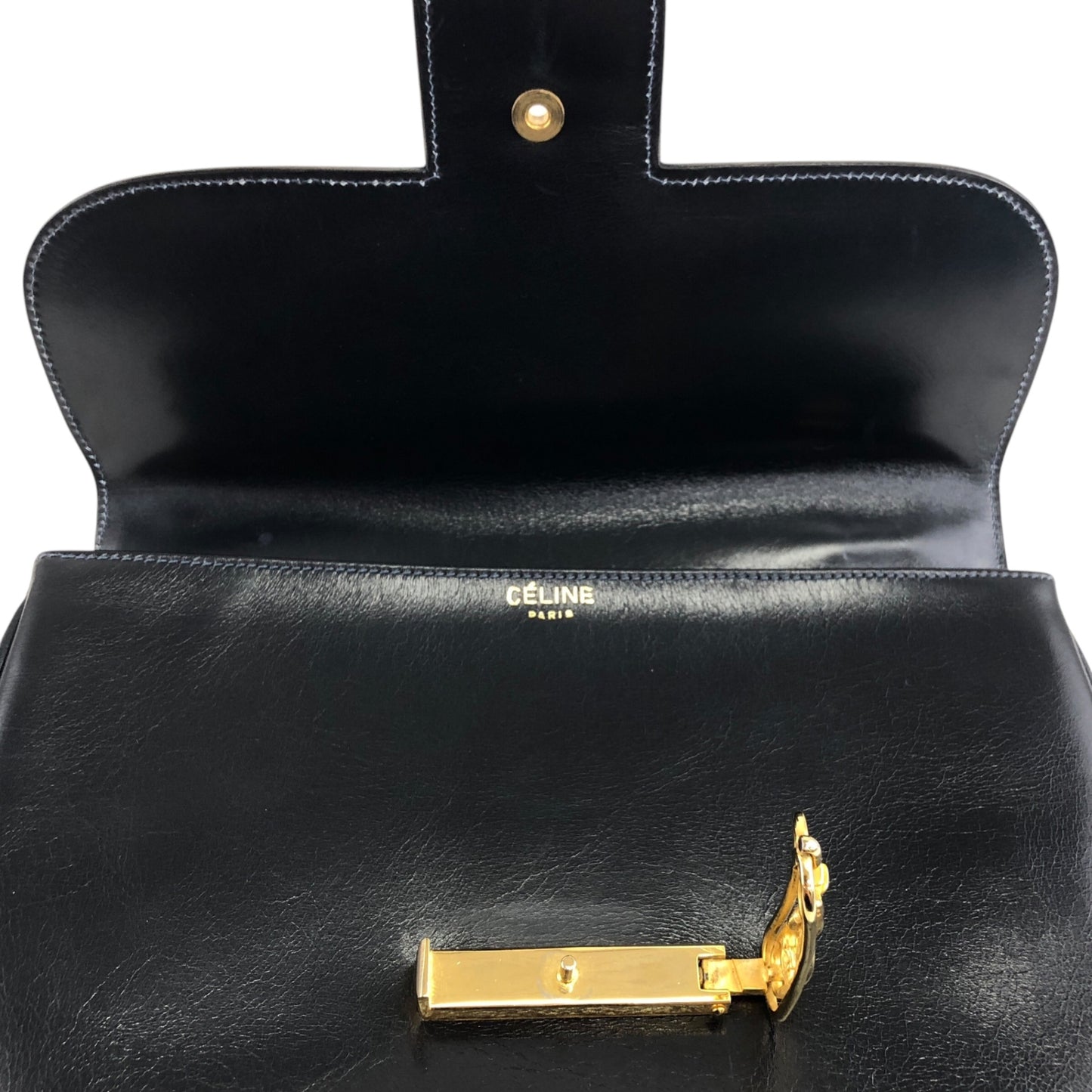 CELINE Horse Bit Shoulder bag Dark Navy Vintage k2egpz