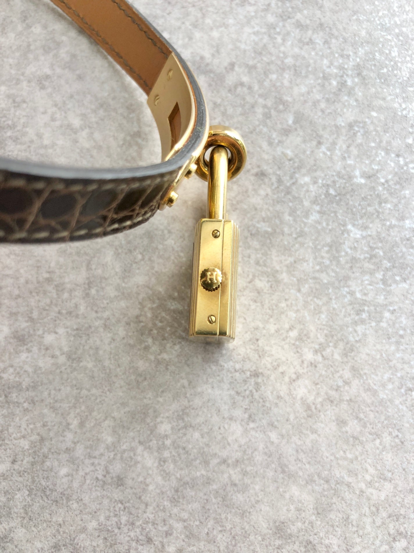 HERMES Watch Brown Vintage ih5tvr