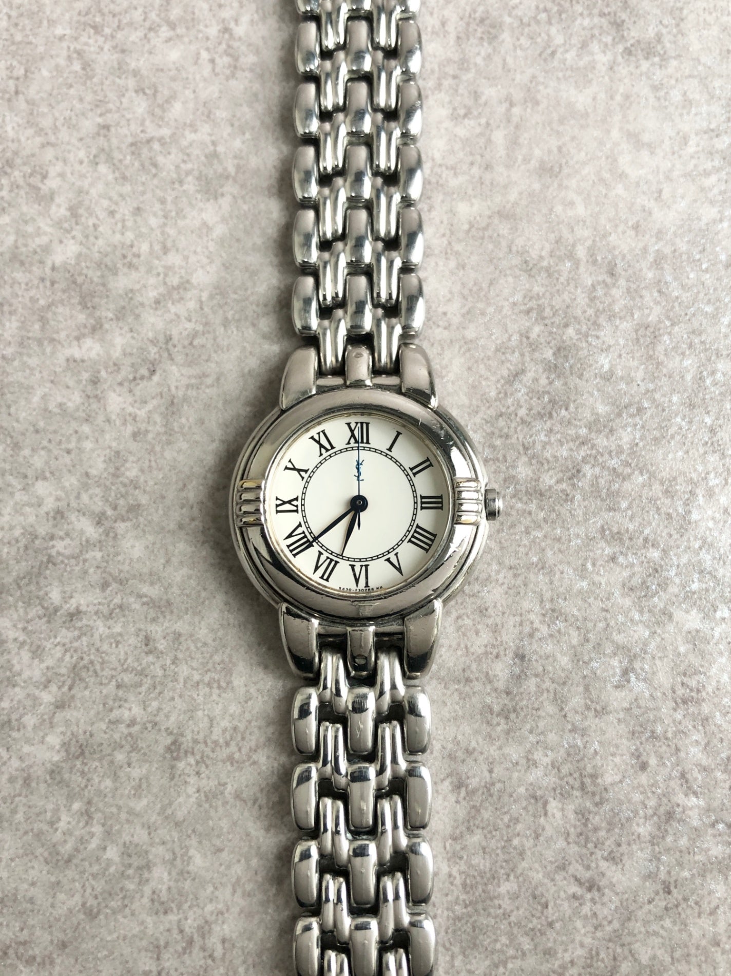 Yves Saint Laurent Quartz Watch Silver 5431-F45979 Vintage 7g55m6