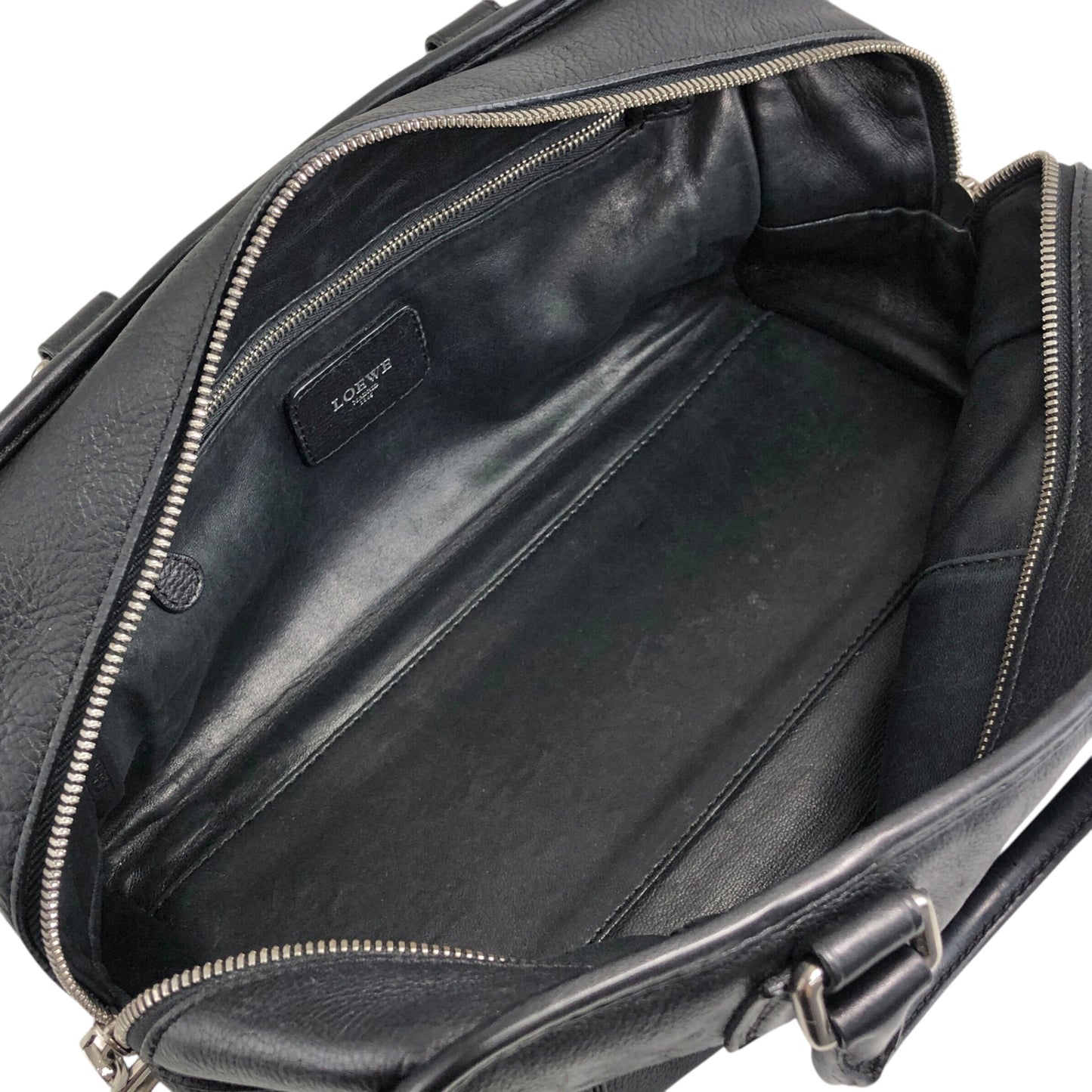 LOEWE Amazona28 Padlock Small Boston bag Handbag Black Vintage vbp8aw