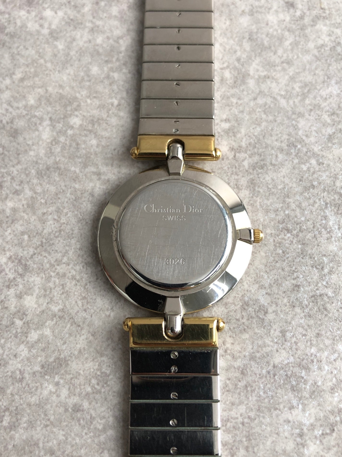 Christian Dior Quartz Watch Silver×Gold Vintage m8wvnb