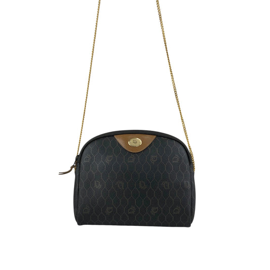 Christian Dior Honeycomb Pattern Small Chain Shoulder bag Black Vintage rd7gwd