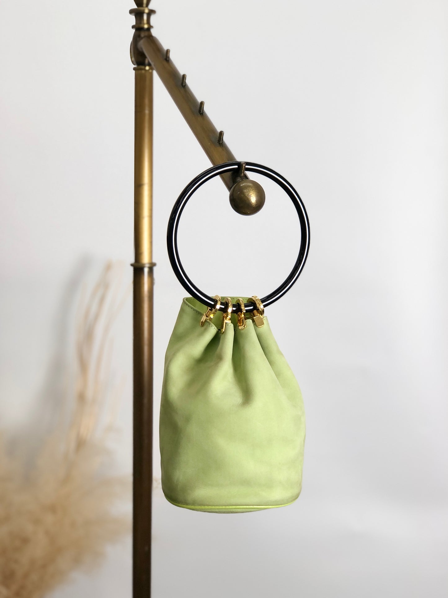 Salvatore Ferragamo Gancini Small Handbag Green Vintage irv6sz