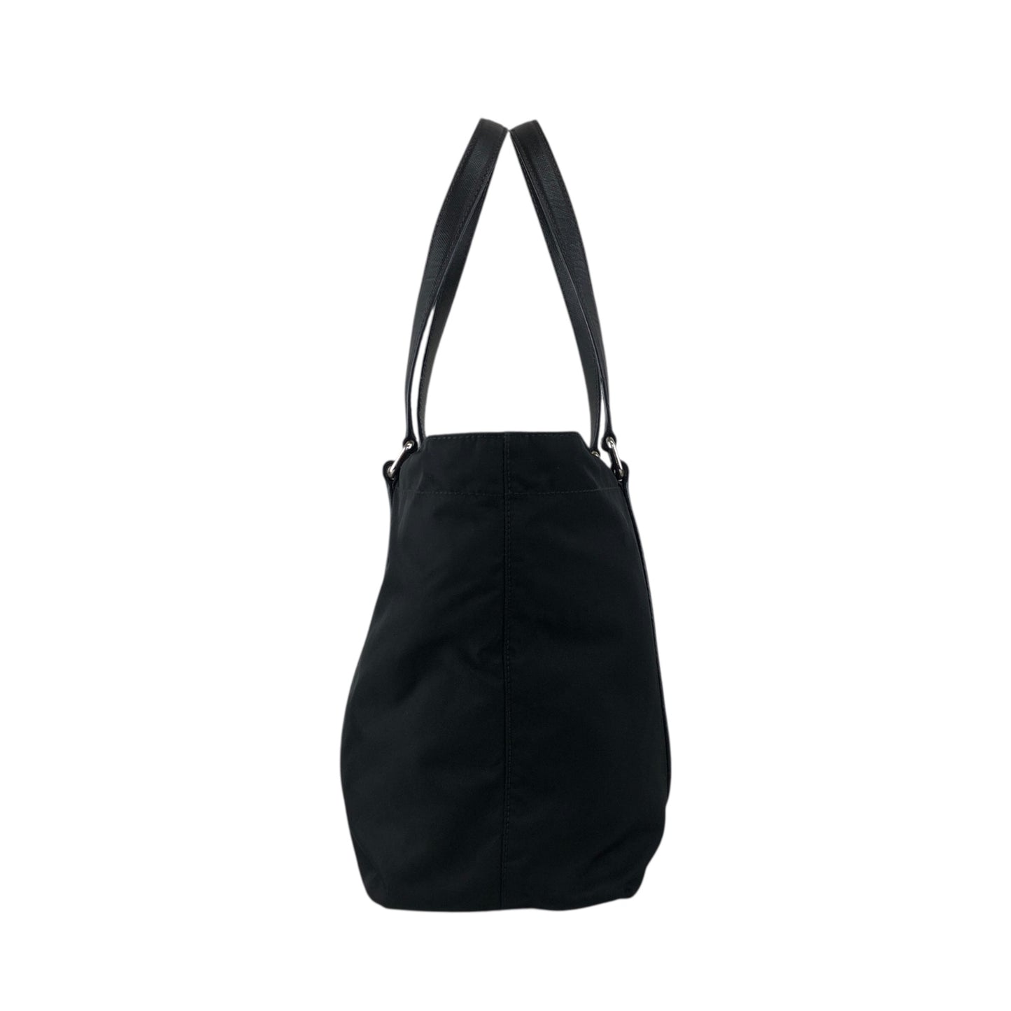 PRADA Tessuto Triangle Logo Front Pocket Totebag Black Vintage f42pyf