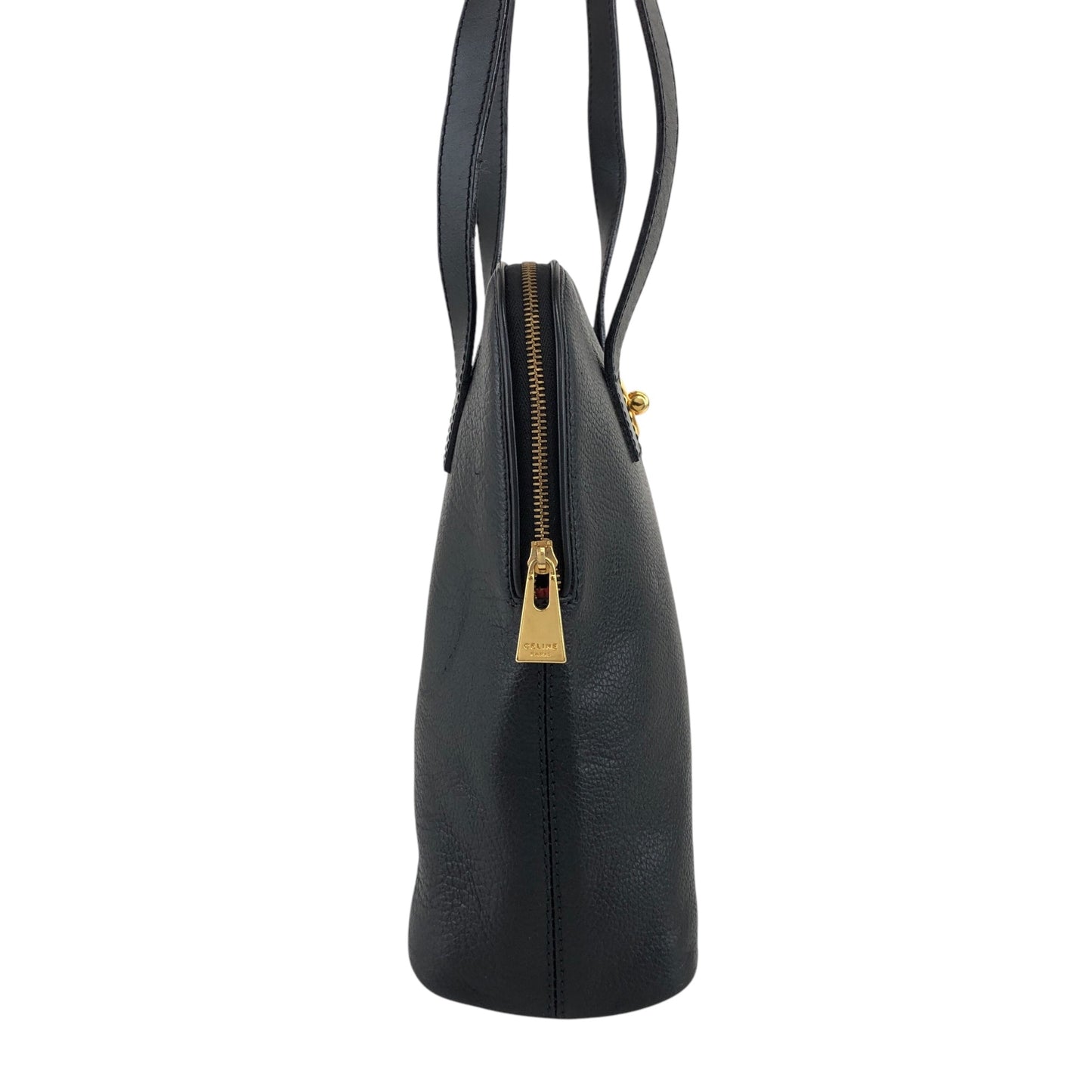 CELINE Toggle Clasp Shoulder bag Totebag Black Vintage hvdkxg