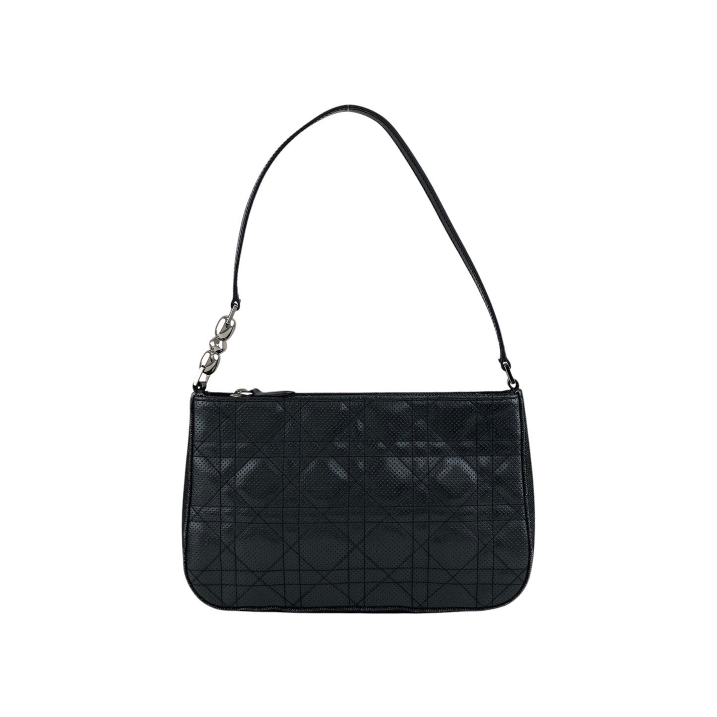 Christian Dior Cannage Small Shoulder bag Black Vintage p5ui7r