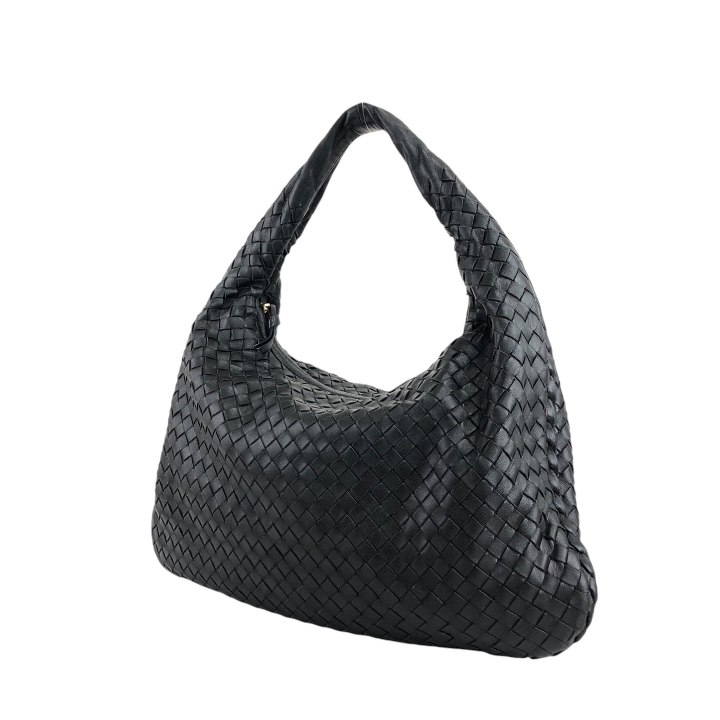Bottega Veneta Intrecciato Shoulder bag Hobobag Black Vintage edswiz