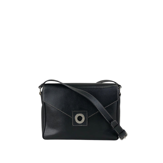 CELINE Circle Logo Shoulder bag Black Vintage e3r52b