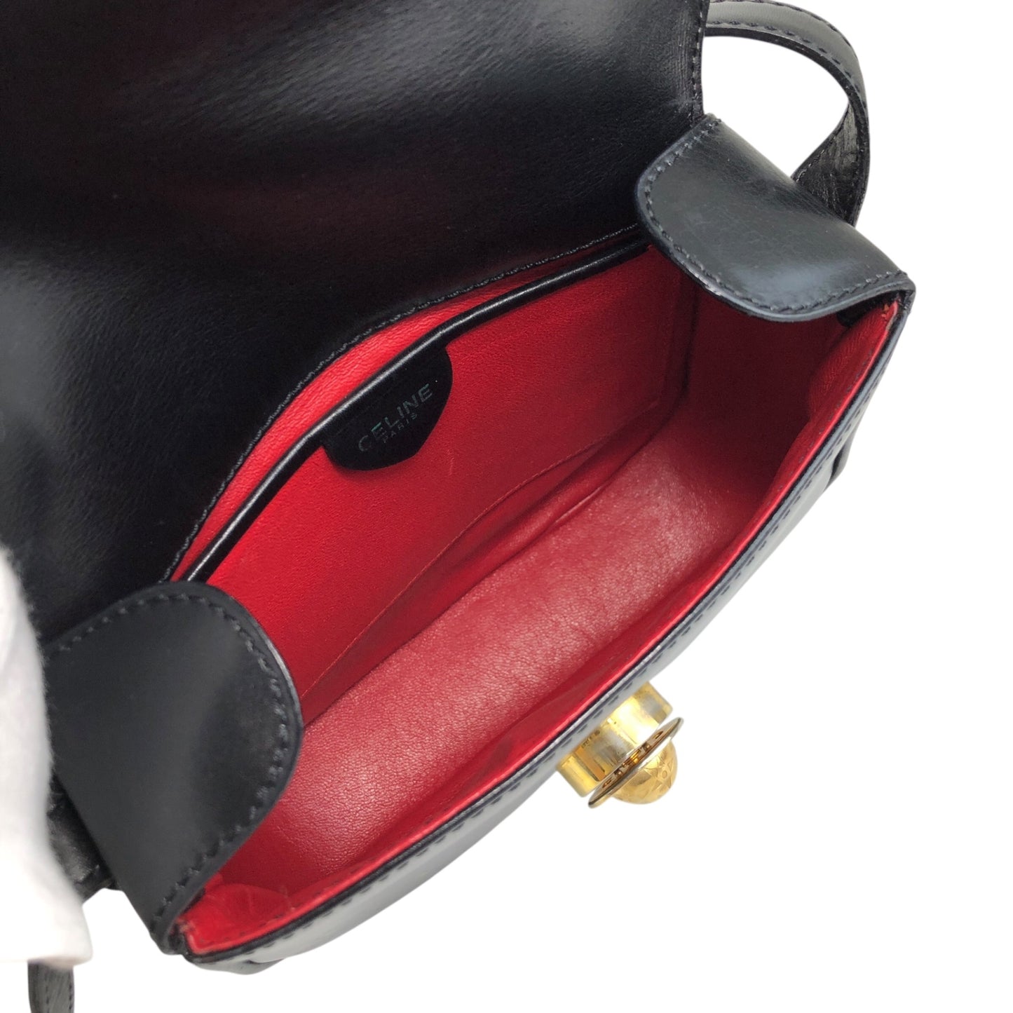 CELINE Starball Shoulder bag Black Vintage 7skrtb