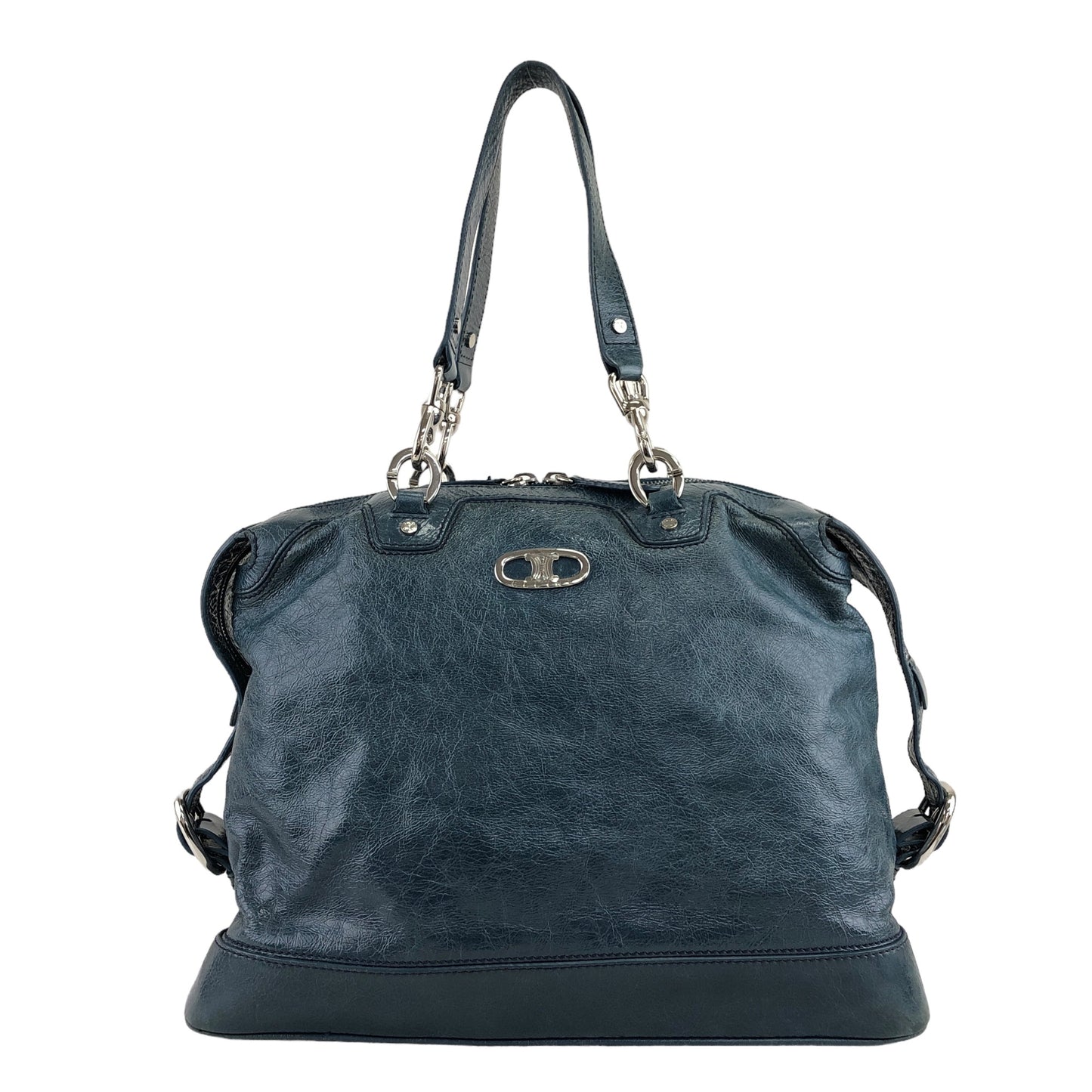 CELINE Blason Handbag Emerald Green Vintage pnfh7c