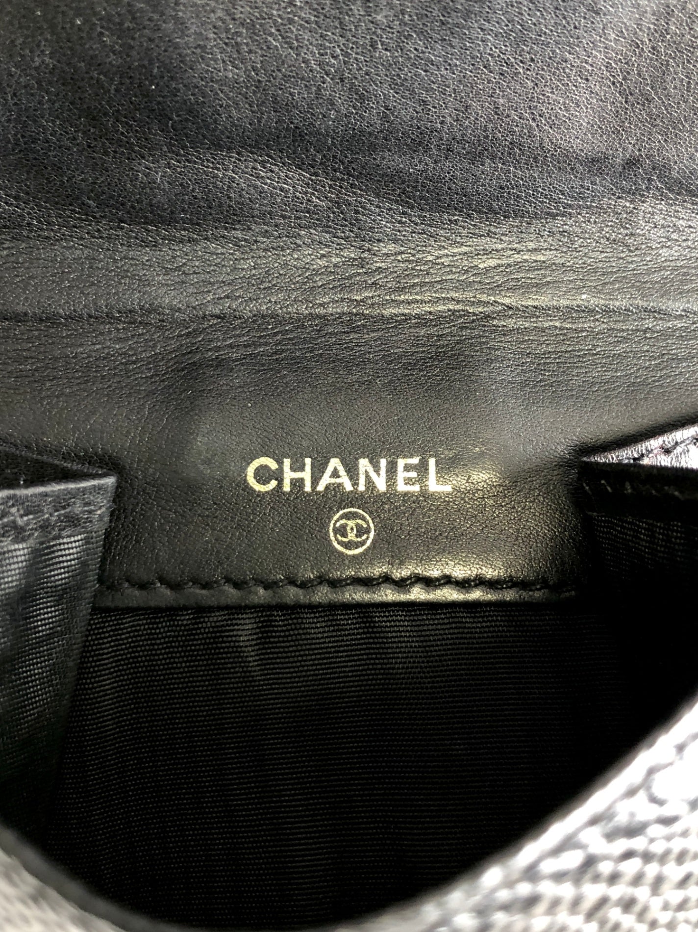 CHANEL Coco Mark 折疊皮夾 黑色復古 twdca6