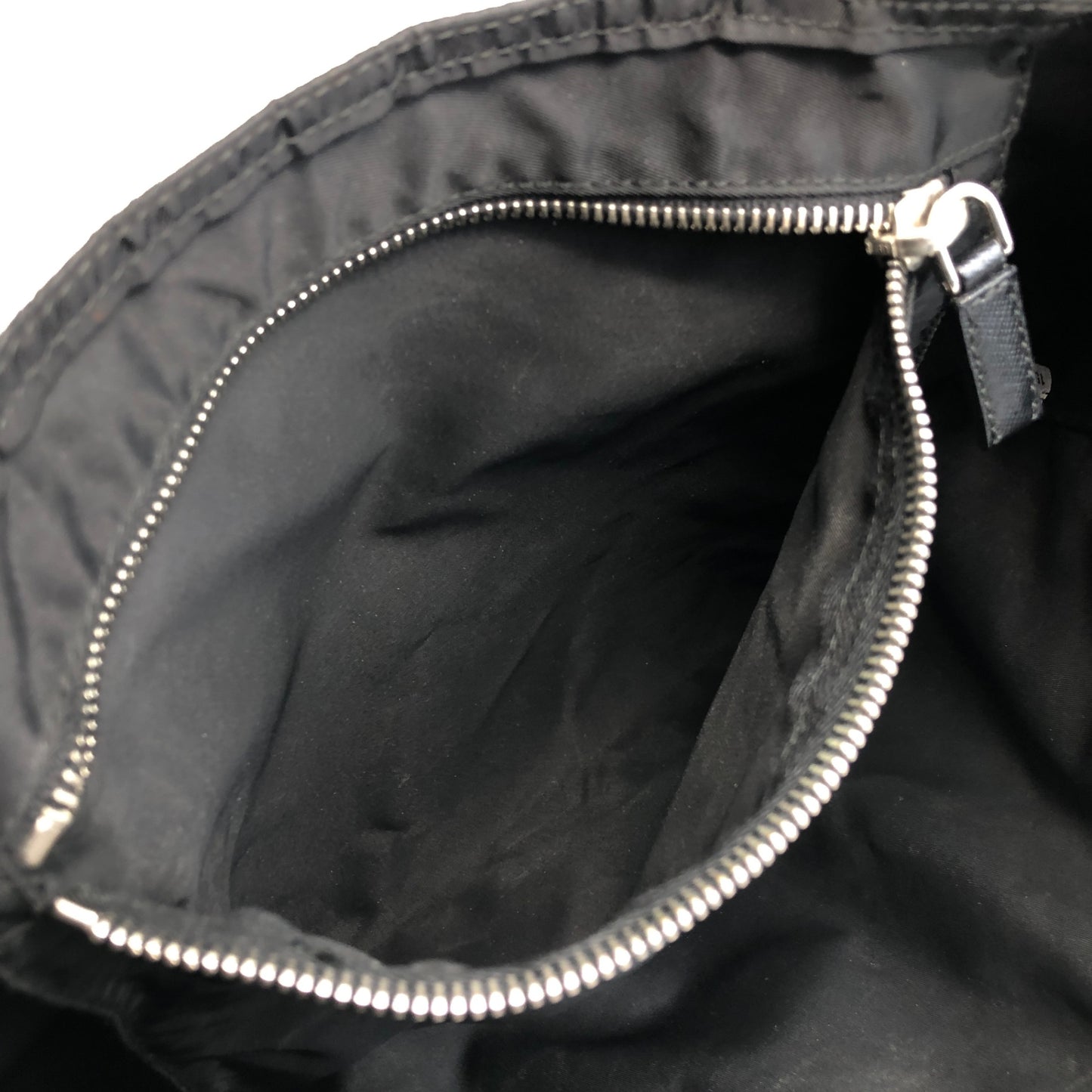 PRADA Triangle Logo Totebag Shoulder bag Black Vintage i2pusx