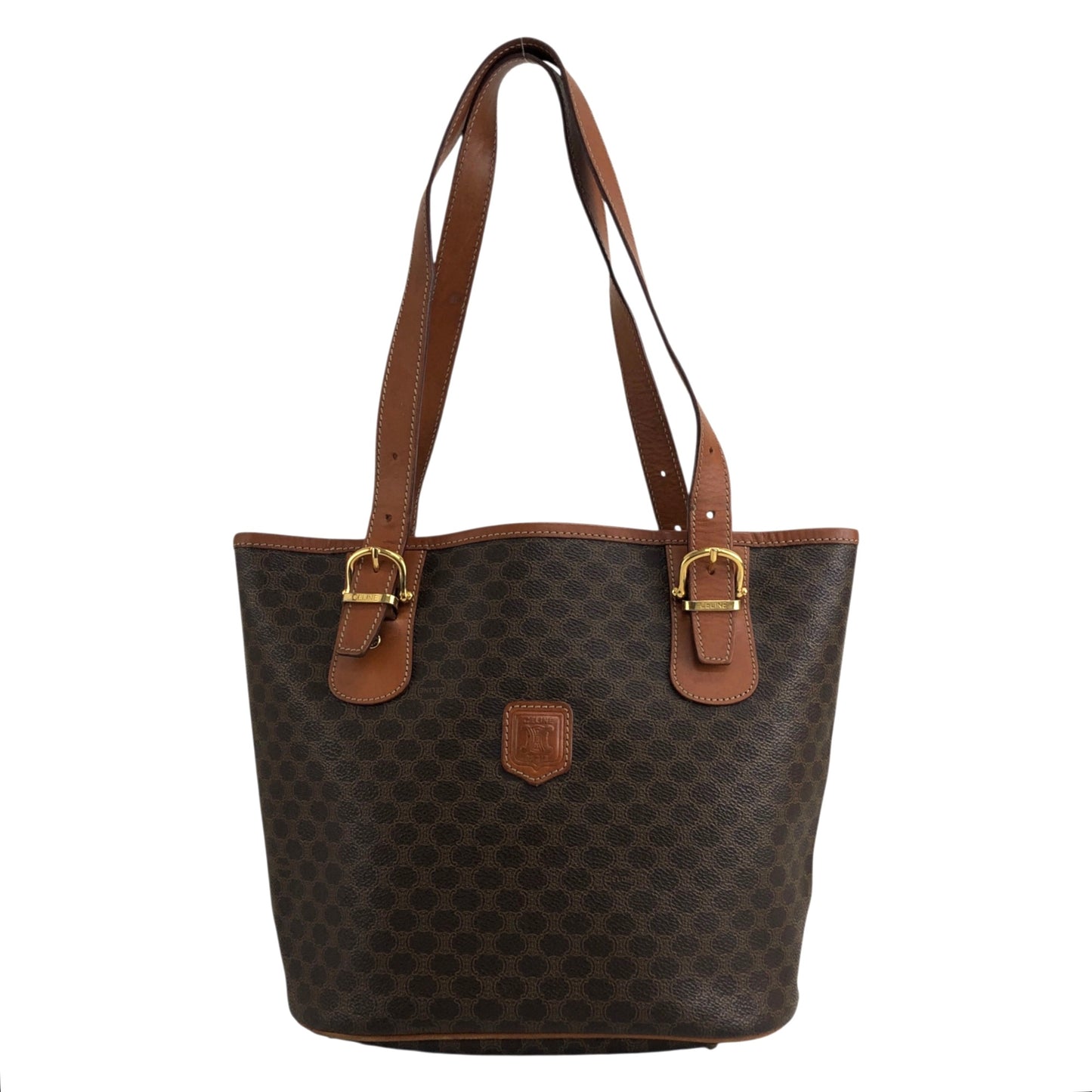 CELINE Macadam Blason Totebag Brown Vintage 4tv5ky
