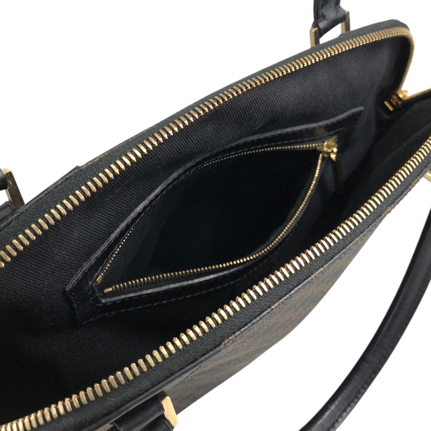 CELINE Macadam Two-way Handbag Shoulder bag Black Vintage zmn3dz