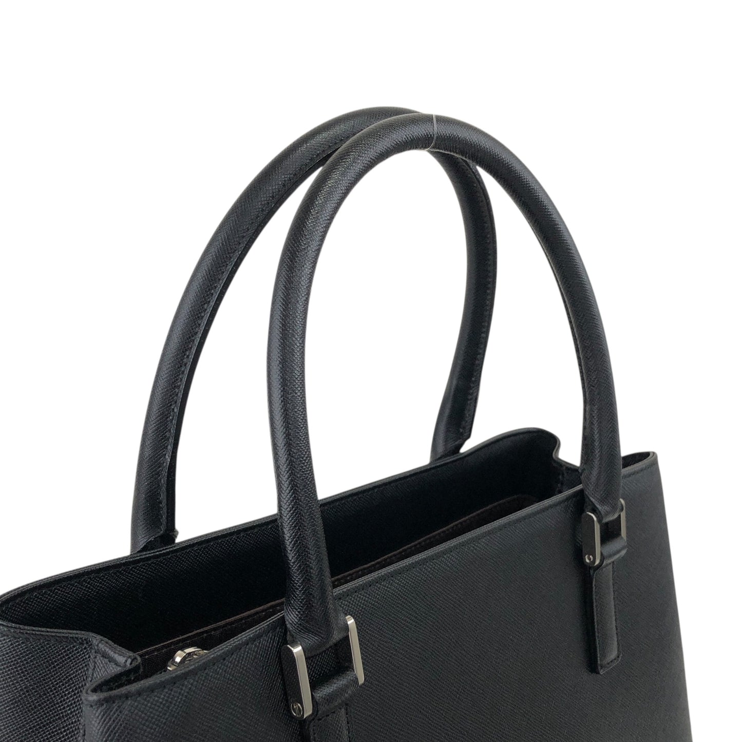 BURBERRY Logo Handbag Black Vintage 23ttty