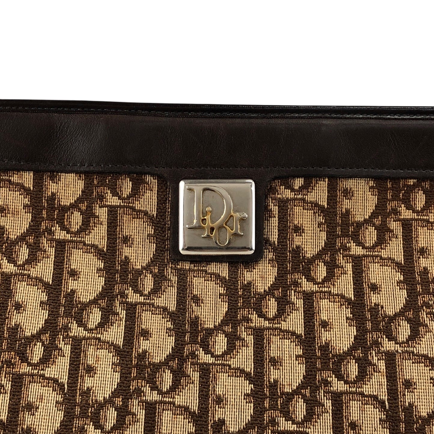 Christian Dior Trotter Logo Shoulder bag Brown Vintage xie5fc