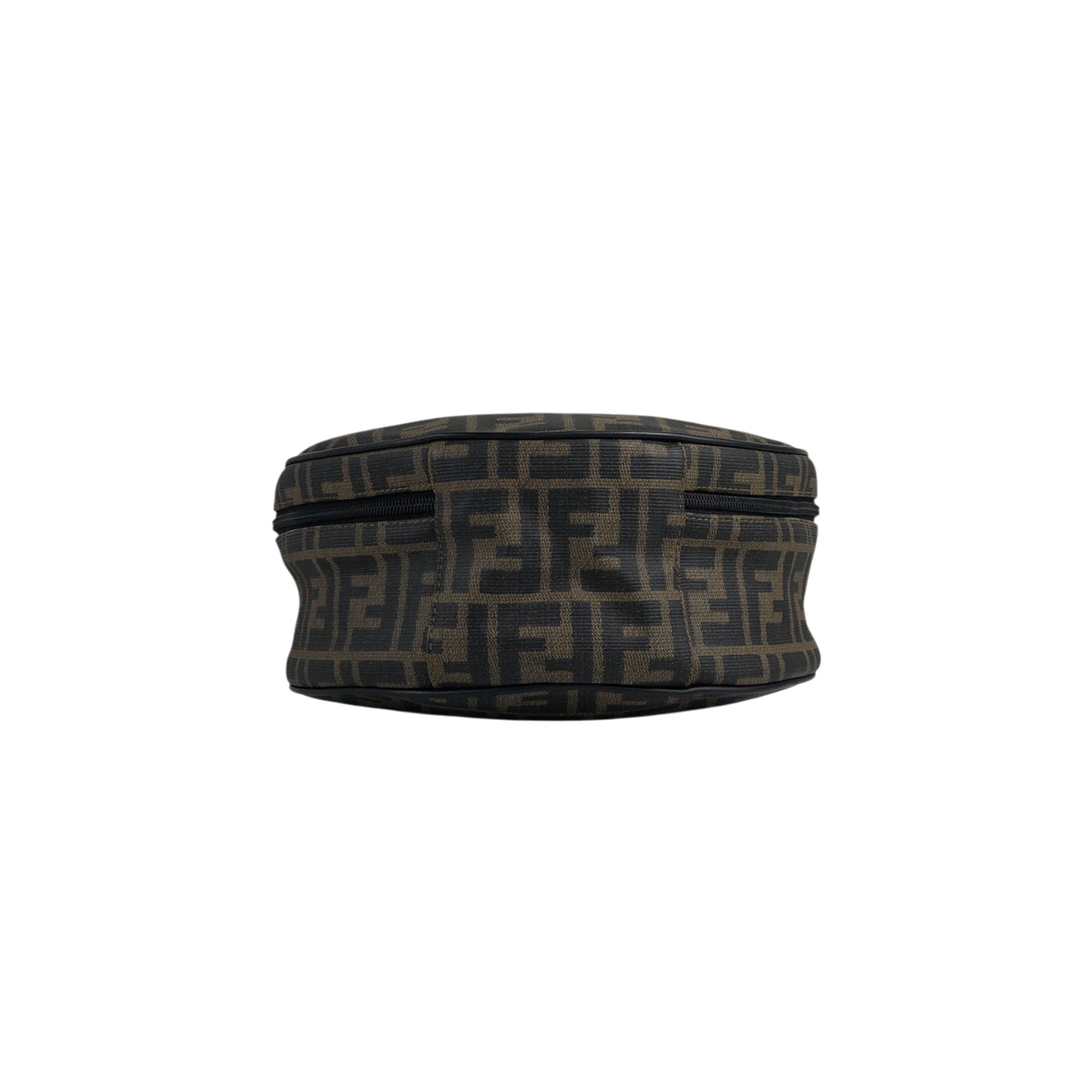 FENDI Zucca Two-way Handbag Shoulder bag Black Vintage 77gy33