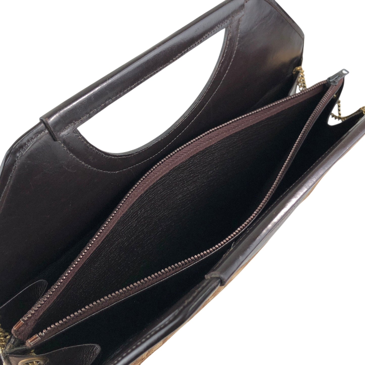Christian Dior Trotter Handbag Brown Vintage erc4b6