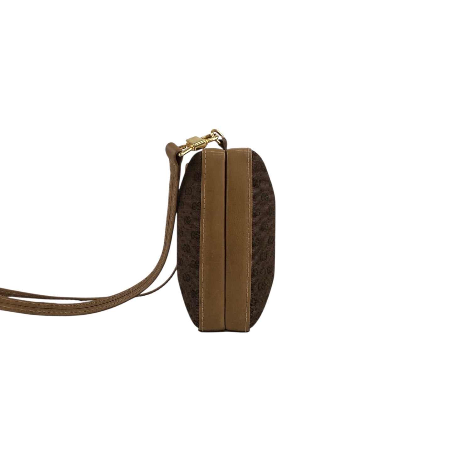 GUCCI GG Logo Motif Shoulder bag Brown Vintage xfb6jw