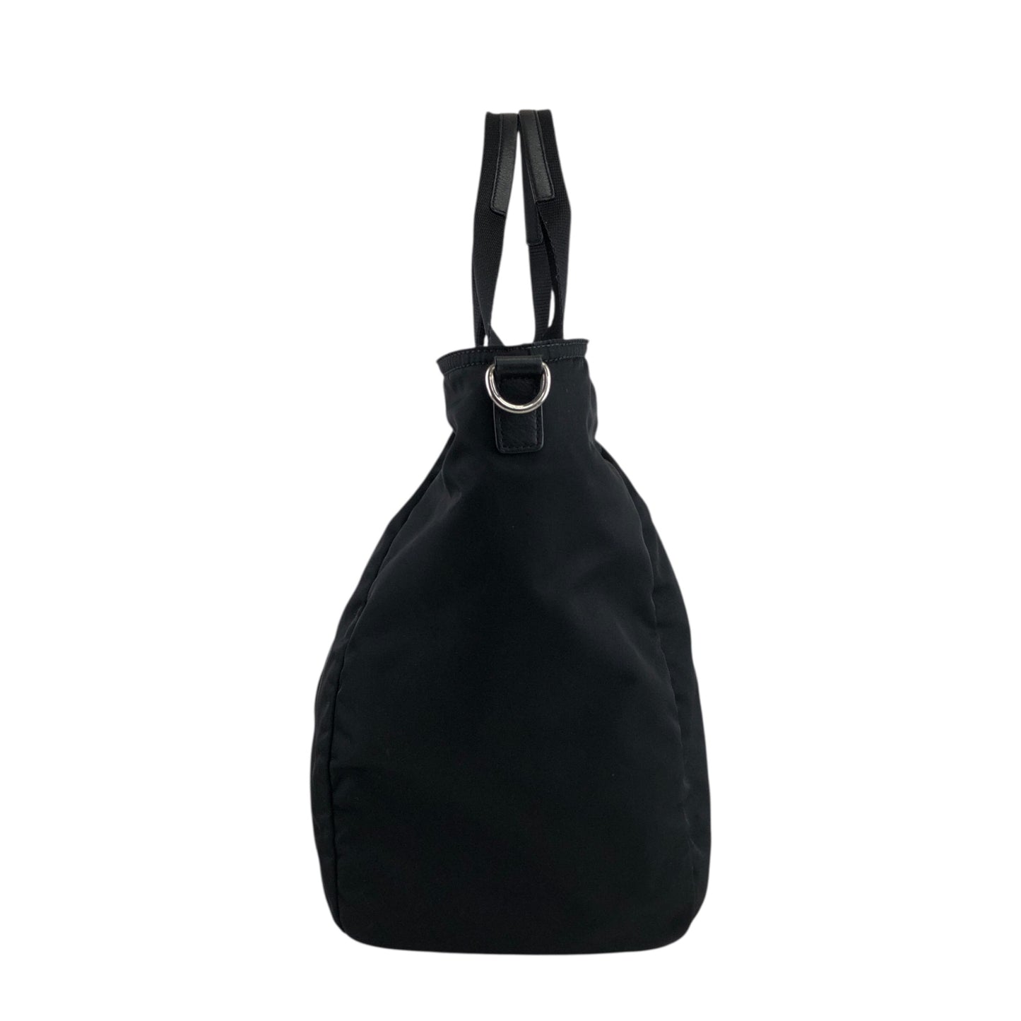 PRADA Triangle Logo Two-way Handbag Shoulder bag Black Vintage 5t57j2