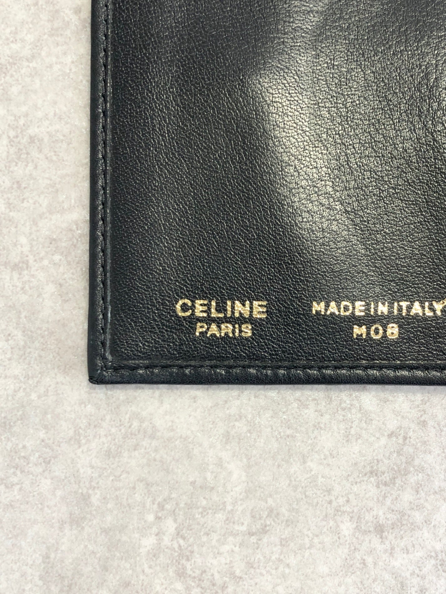 CELINE Blason Folded Wallet Black Vintage ha2kjw