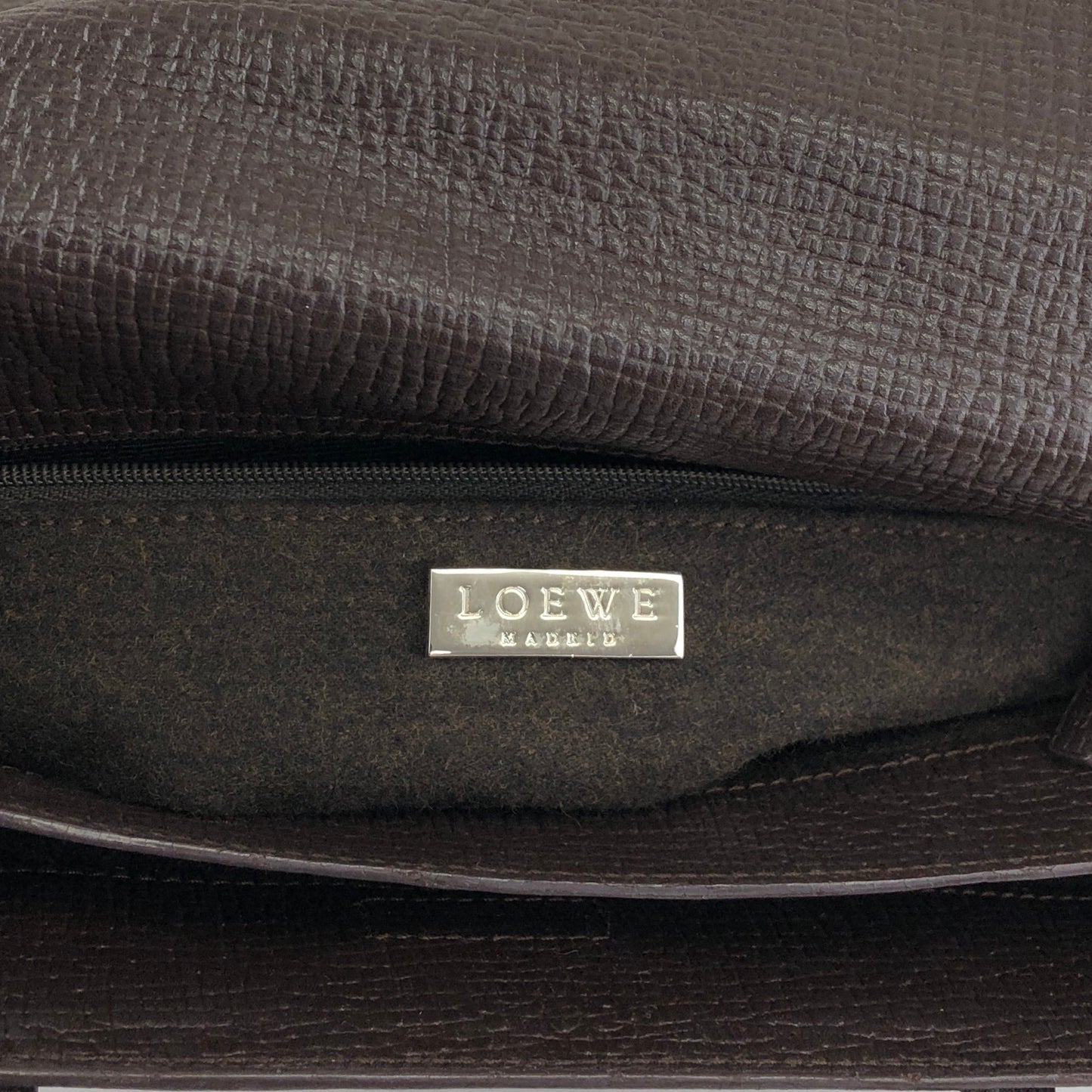 LOEWE Logo Embossed Handbag Brown Vintage zfvfp7
