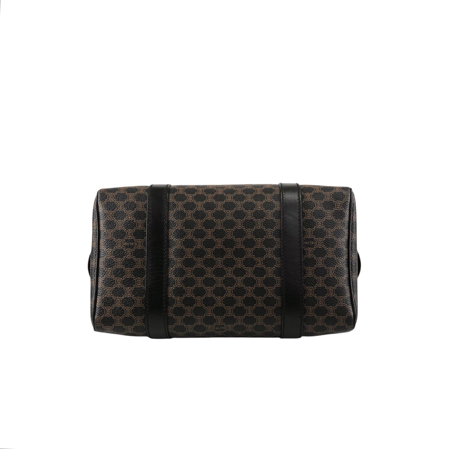 CELINE Macadam Blason Two-way Small Boston bag Shoulder bag Black Vintage k7b5zs