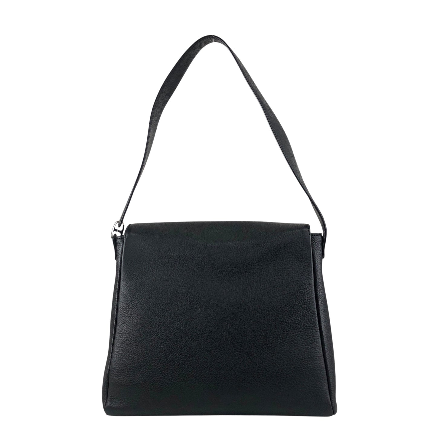 LOEWE Logo Embossed Shoulder bag Black Vintage ni55eb