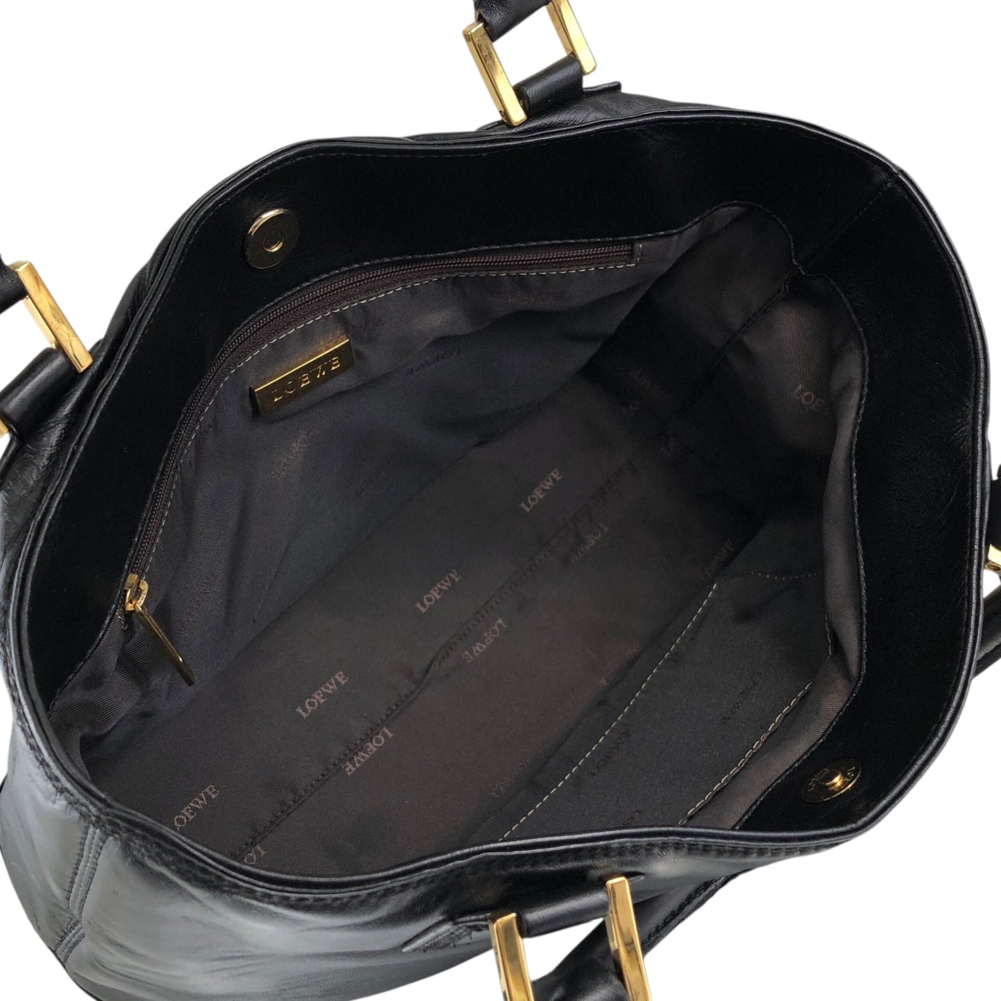 LOEWE Anagram Totebag Black Vintage ycheug