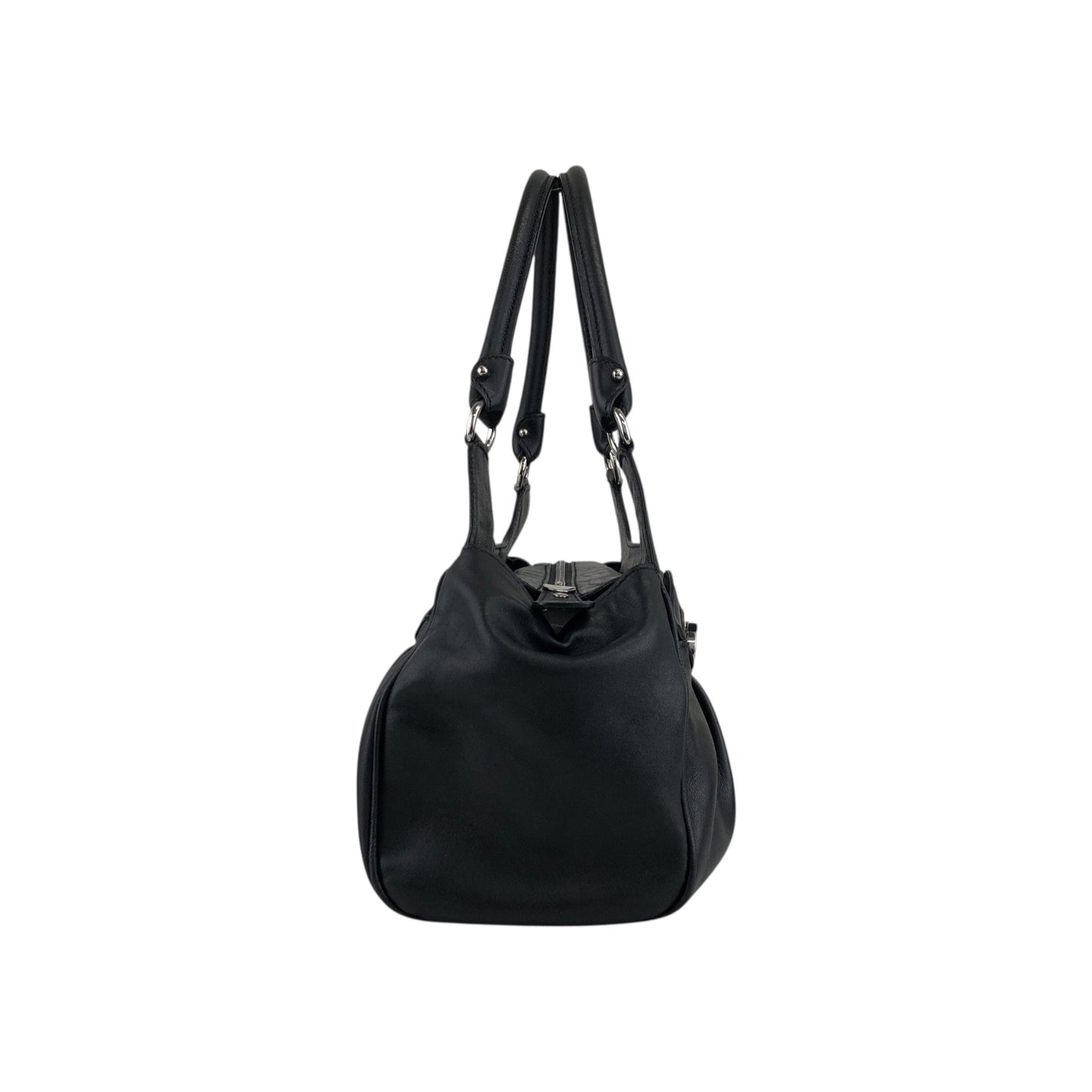 Salvatore Ferragamo Gancini Handbag Black Vintage ehywma