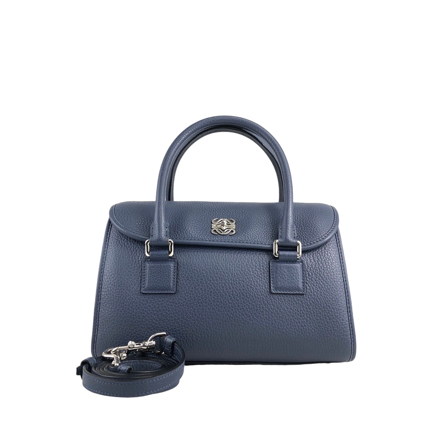 LOEWE Anagram Two-way Handbag Shoulder bag Blue Vintage bni3pa