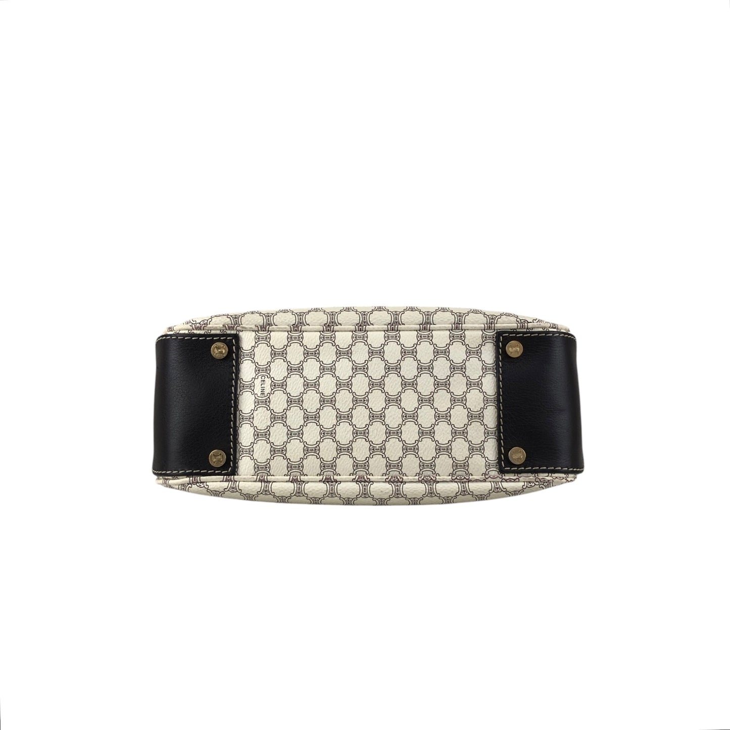 CELINE Macadam Shoulder bag White Vintage sf8jz2