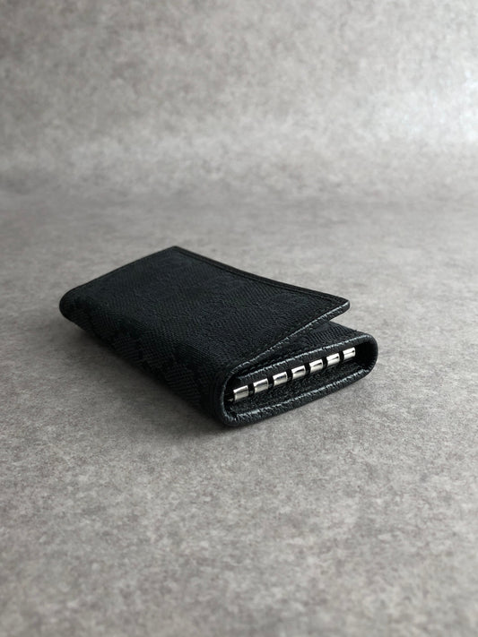 GUCCI GG Canvas Key Case Black 04564R F40IR 1000 Vintage ureigf