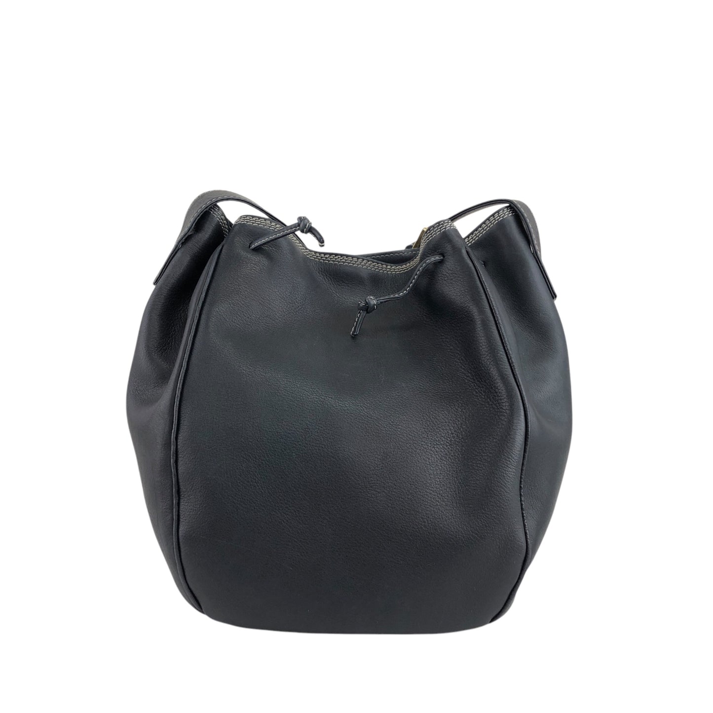 LOEWE Anagram Drawstring Shoulder bag Navy Vintage 3vjxri
