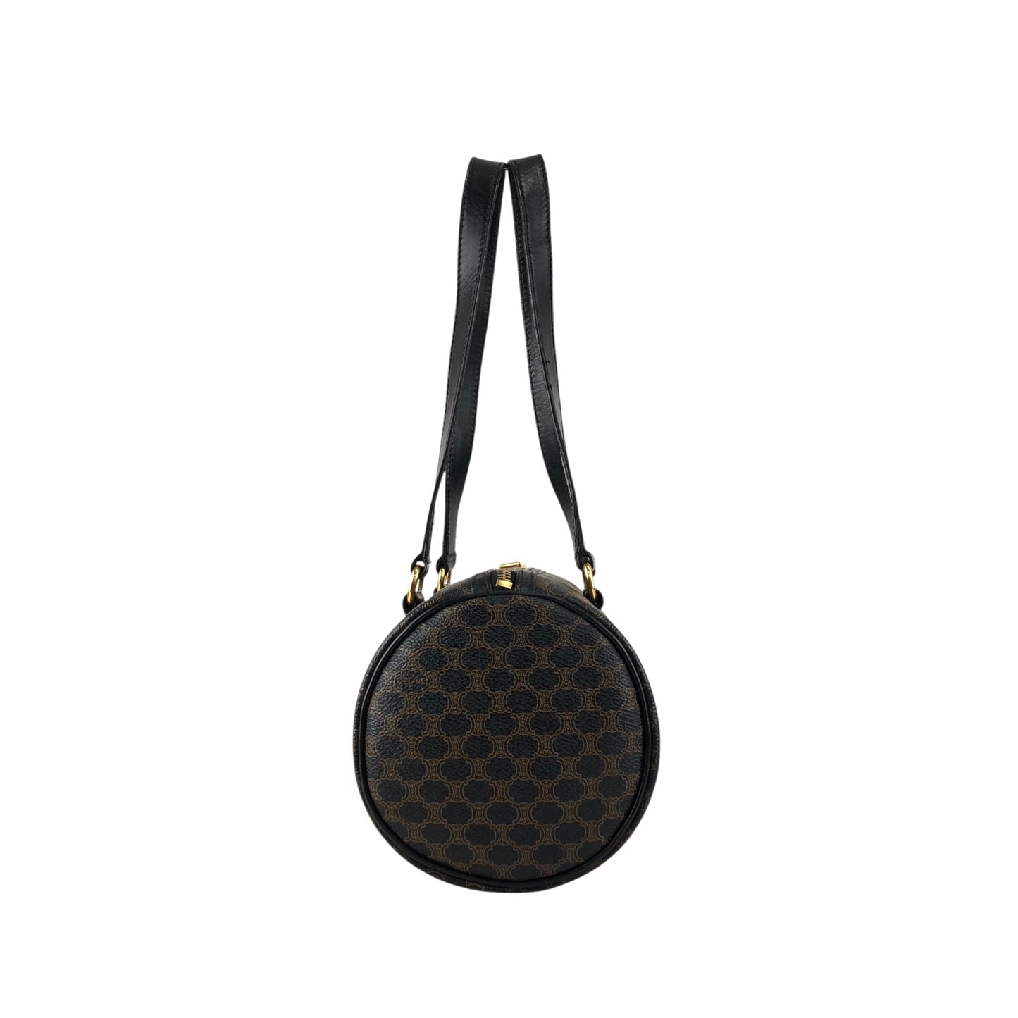 CELINE Macadam Blason Handbag Black Vintage yagsxr
