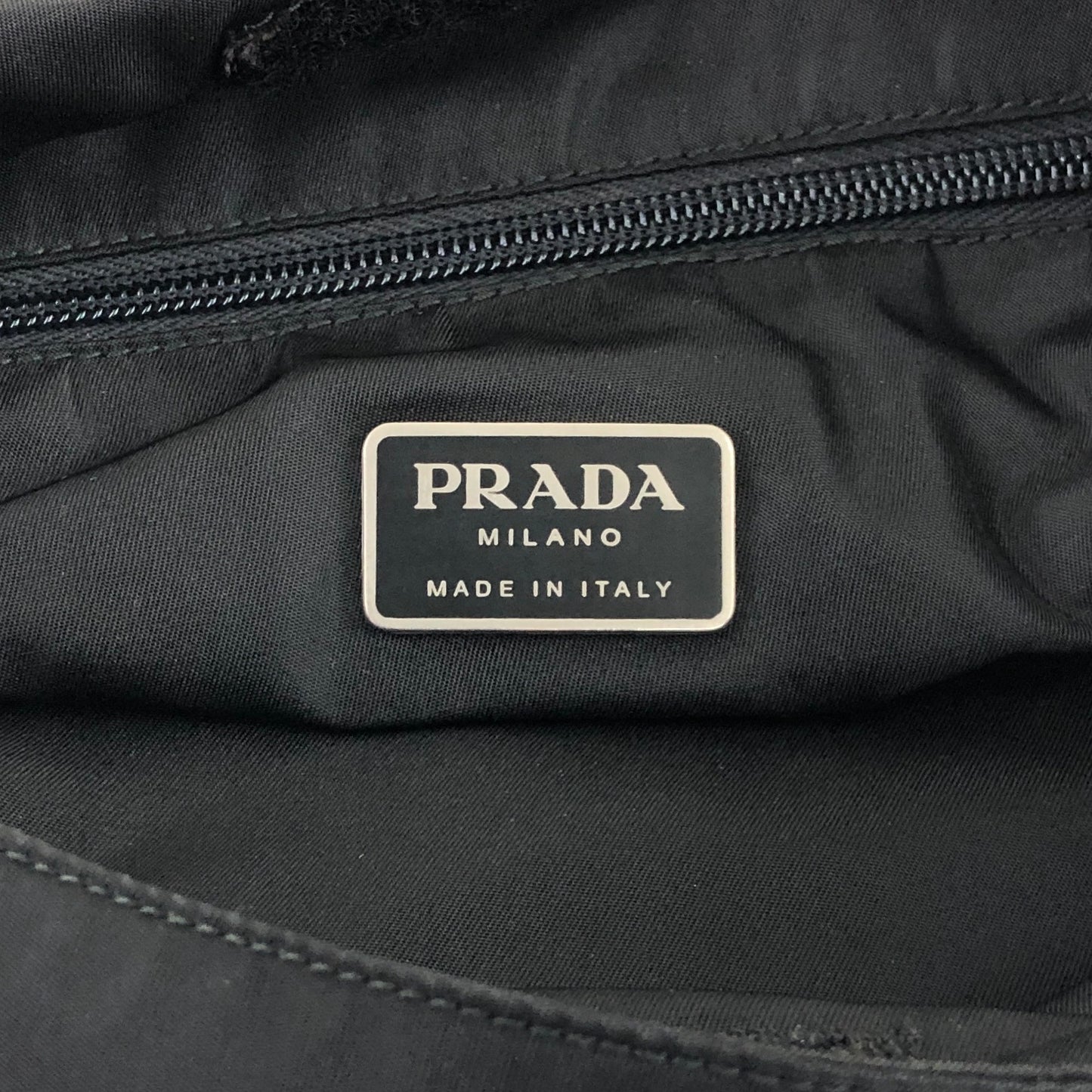 PRADA Triangle Logo Shoulder bag Black Vintage guaygz