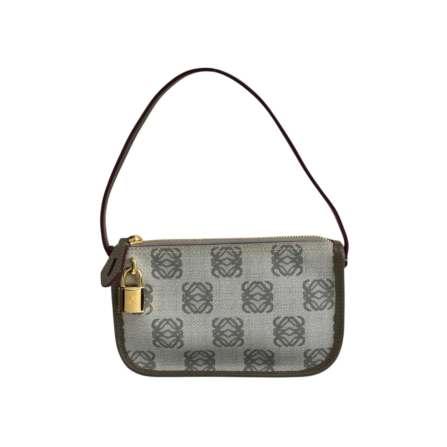 LOEWE Anagram Padlock Small Handbag Gray Vintage npexnd