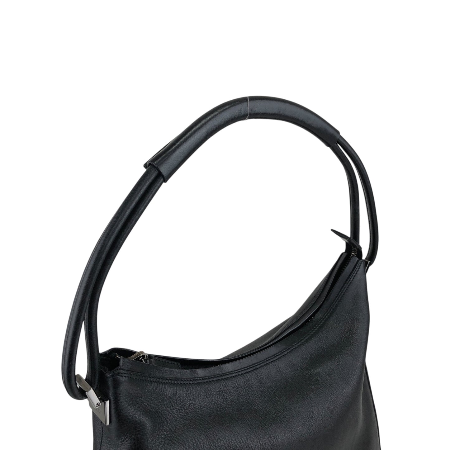 GUCCI Logo Shoulder bag Black Vintage rwdkrz
