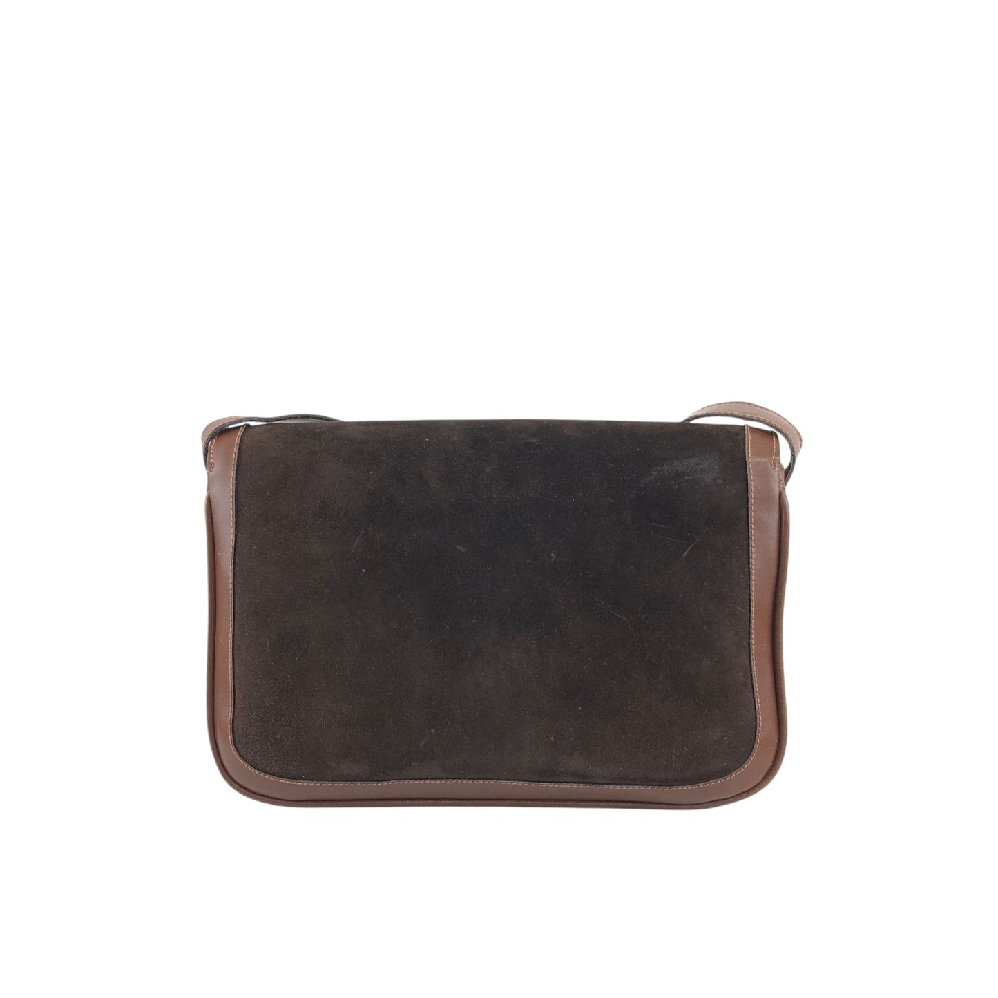 CELINE Blason Turn Lock Shoulder bag Brown Vintage j6d53x