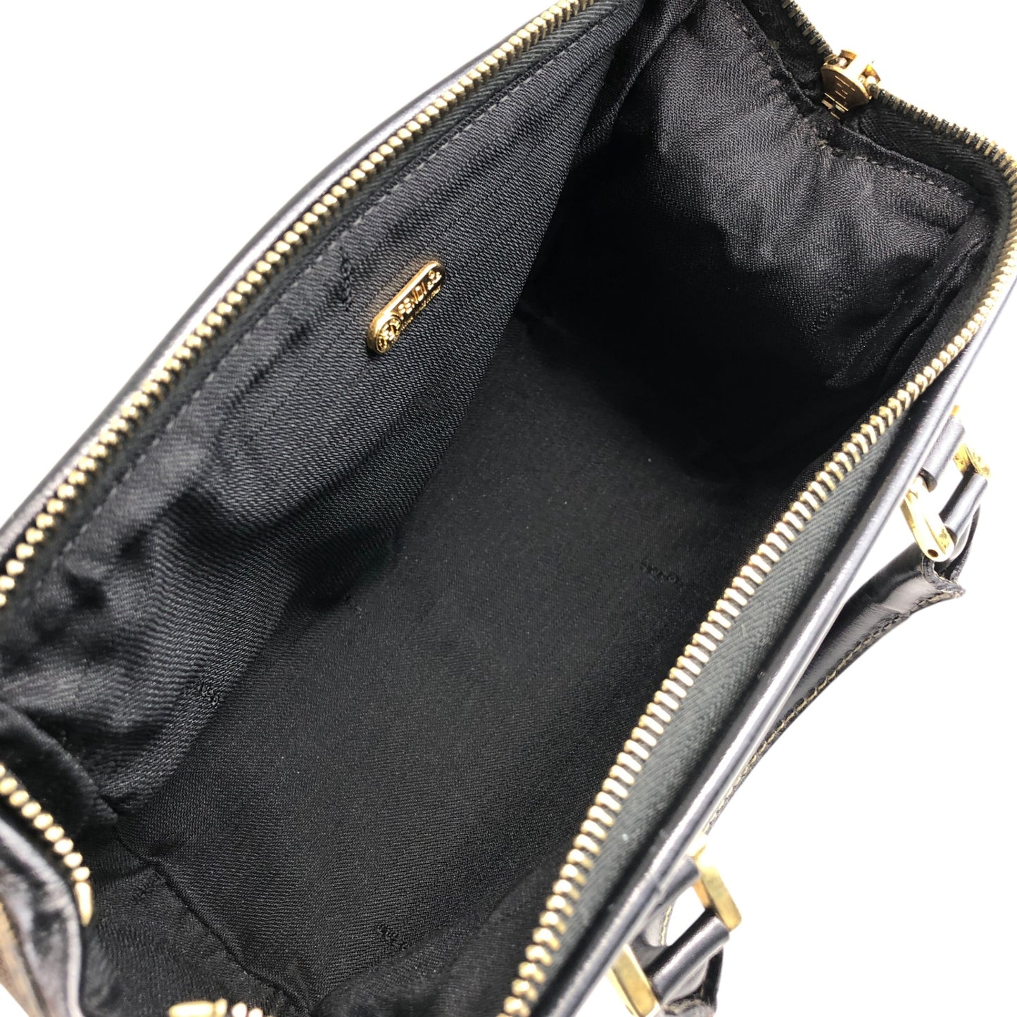 FENDI Pecan Two-way Small Handbag Shoulder bag Black Vintage aybaes