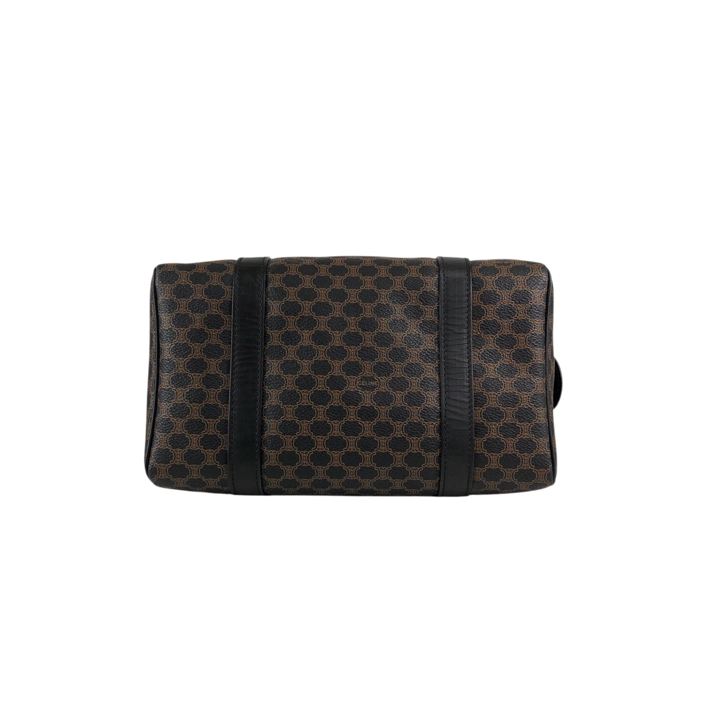 CELINE Macadam Blason Two-way Small Boston bag Shoulder bag Black Vintage 2urwut