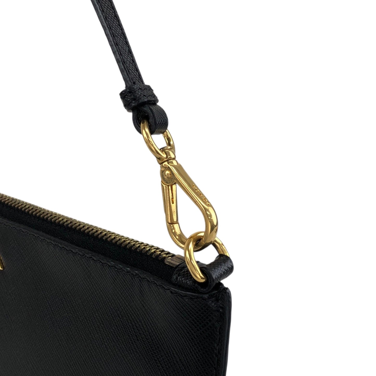 PRADA Logo Small Handbag Black Vintage ce7ved