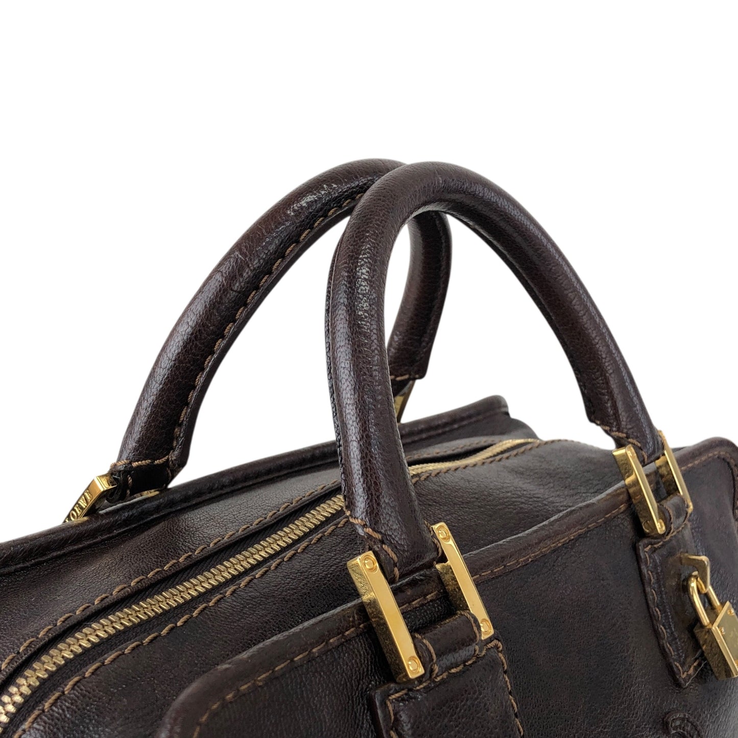 LOEWE Amazona28 Anagram Two-way Small Boston bag Shoulder bag Brown Vintage zey847