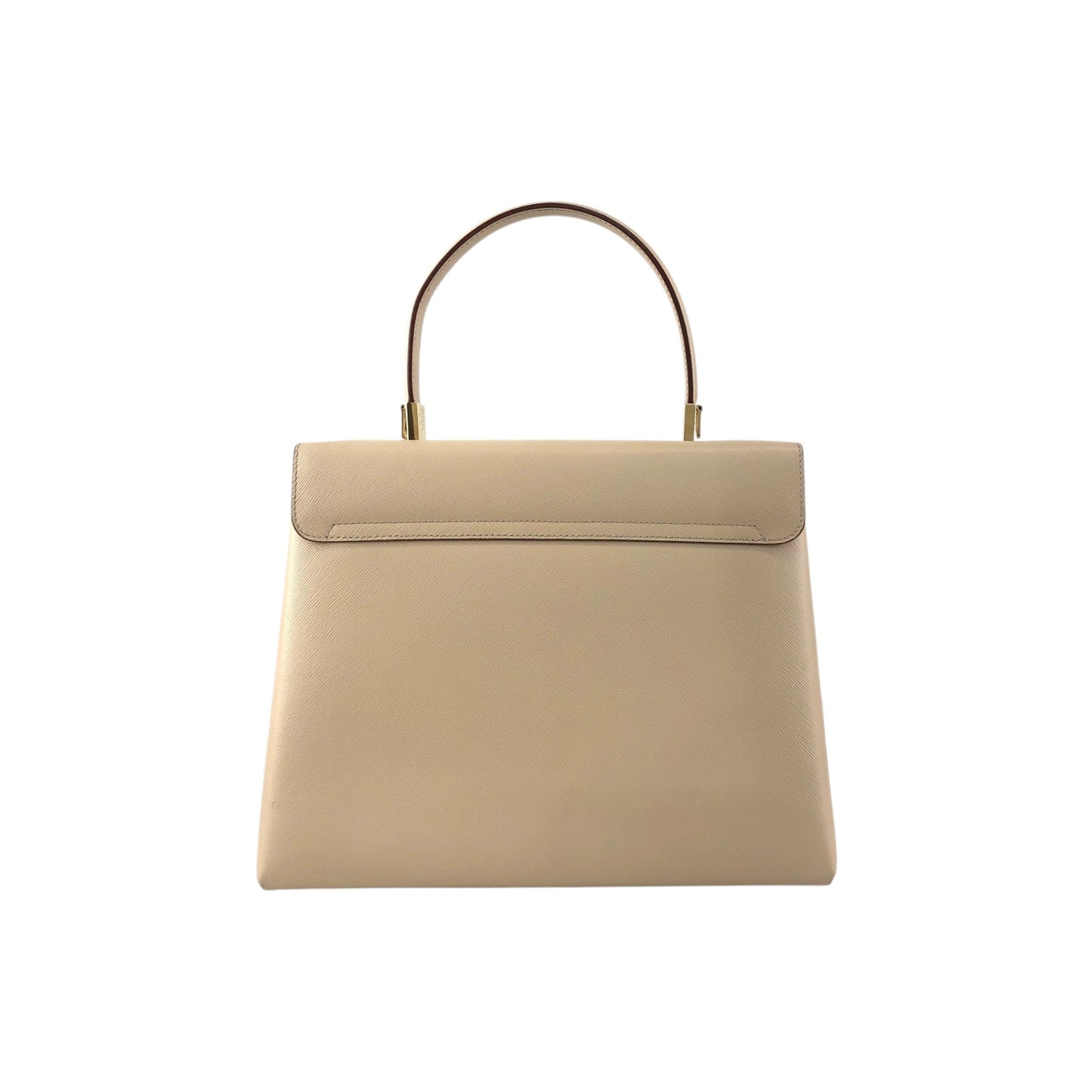 Salvatore Ferragamo Gancini Two-way Handbag Shoulder bag Beige Vintage khdcf6