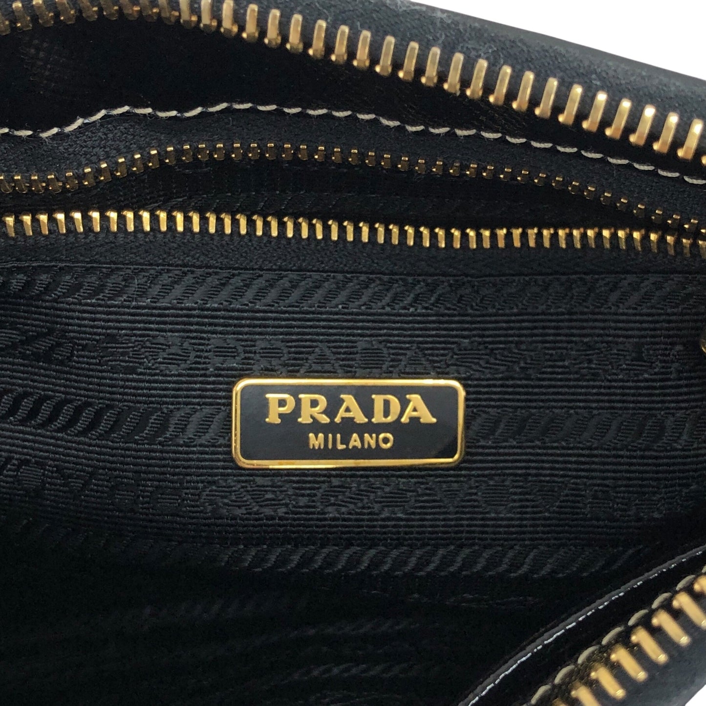 PRADA Triangle Logo Two-way Small Handbag Shoulder bag Black Vintage 4ndzyf