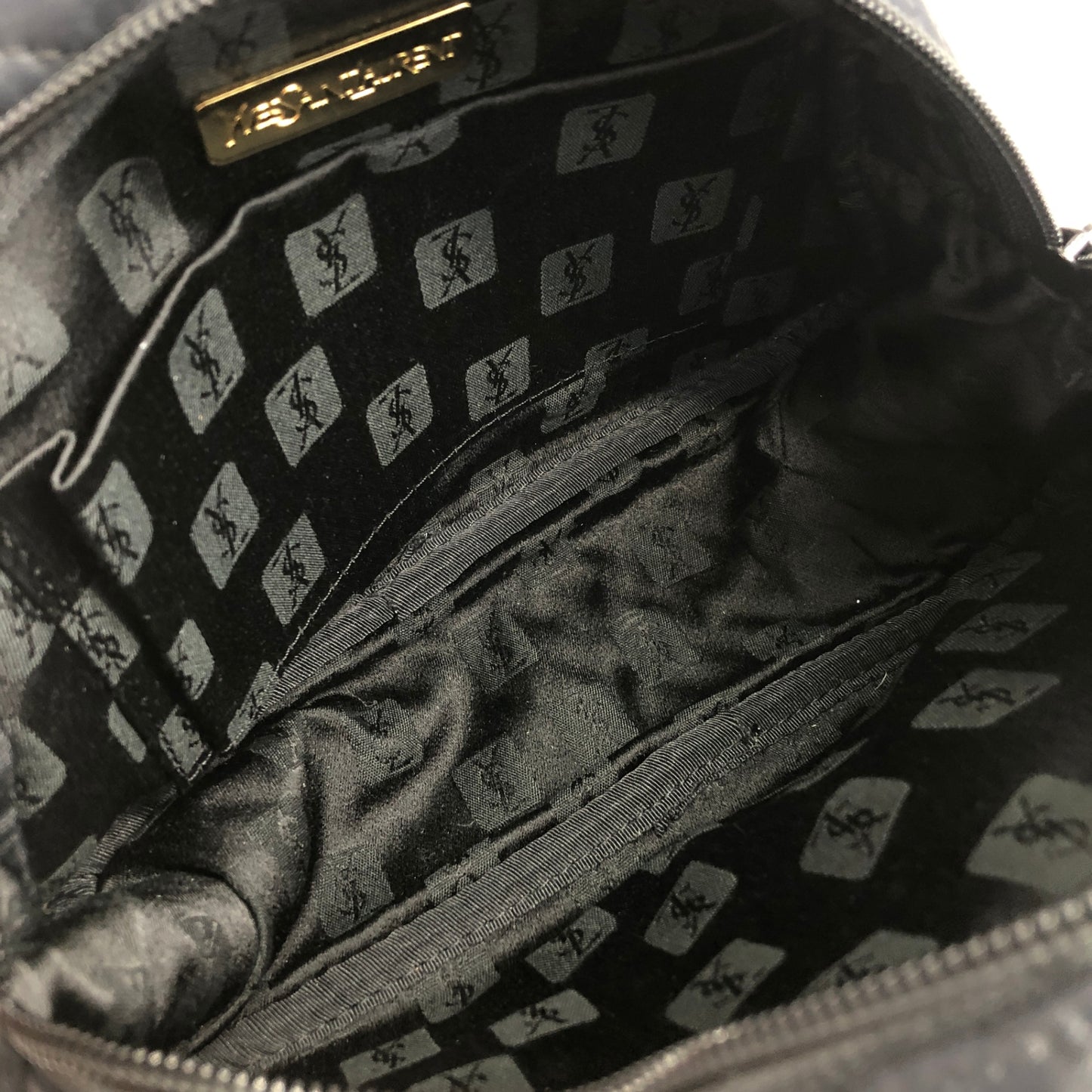Yves Saint Laurent YSL 標誌手袋 海軍藍 復古 5e5iya