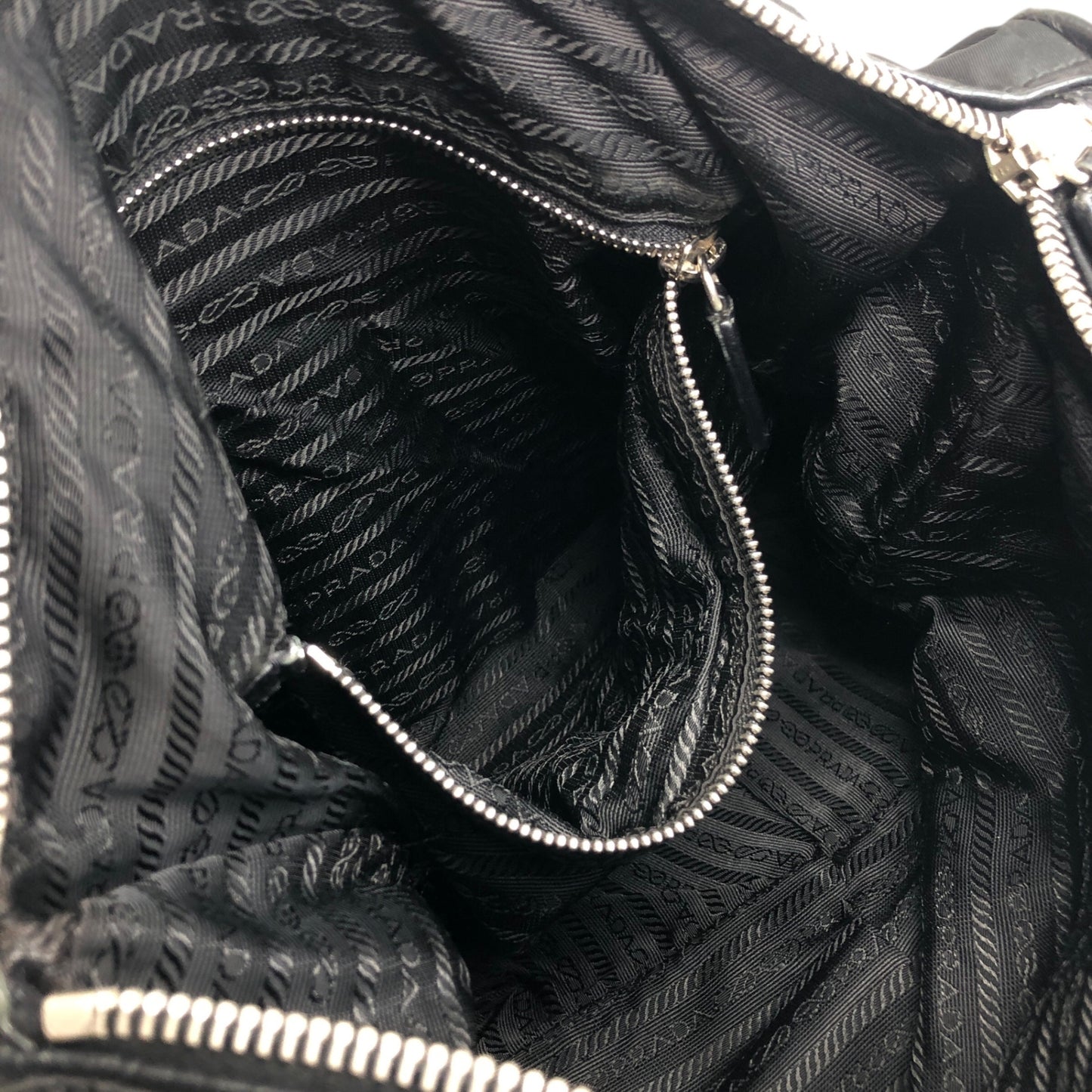 PRADA Triangle Logo Shoulder bag Black Vintage p74gfa