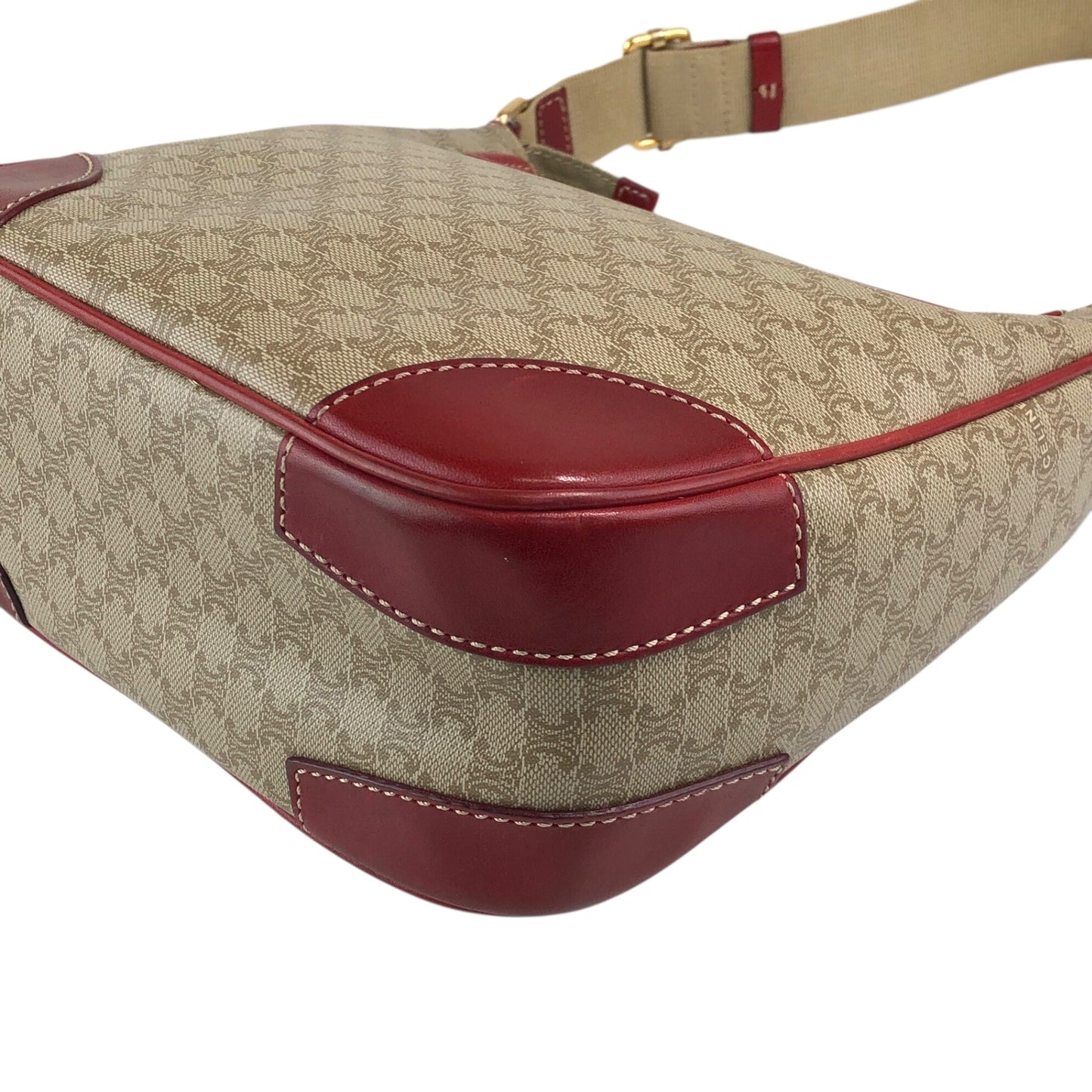 CELINE Macadam Shoulder bag Beige Vintage ebftjm