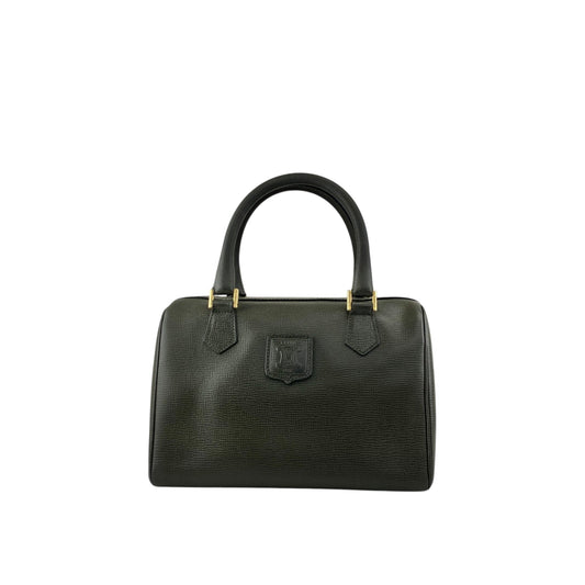 CELINE Blason Small Boston bag Handbag Kahki Vintage 3aca5z