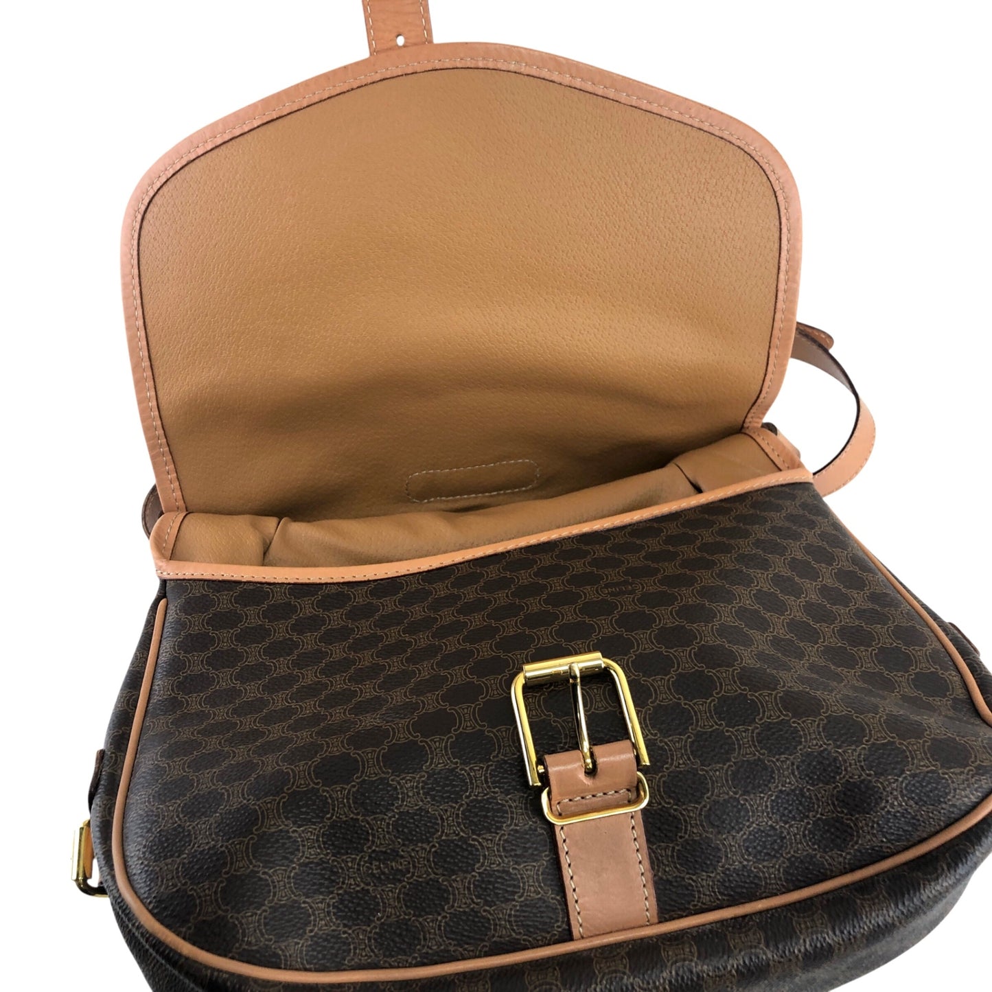 CELINE Macadam Shoulder bag Brown Vintage smihn4